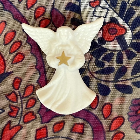 VintageLenox Christmas Angel Gold Star brooch/pin - Picture 2 of 3